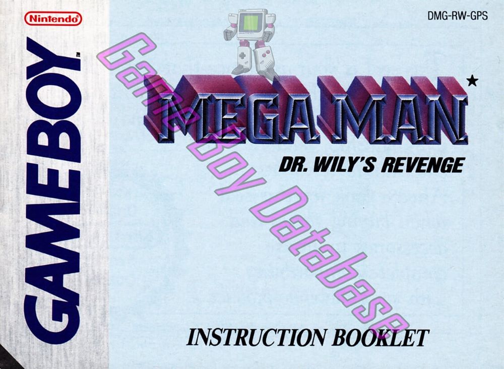 Mega Man Dr. Wily's Revenge GPS Front of the booklet