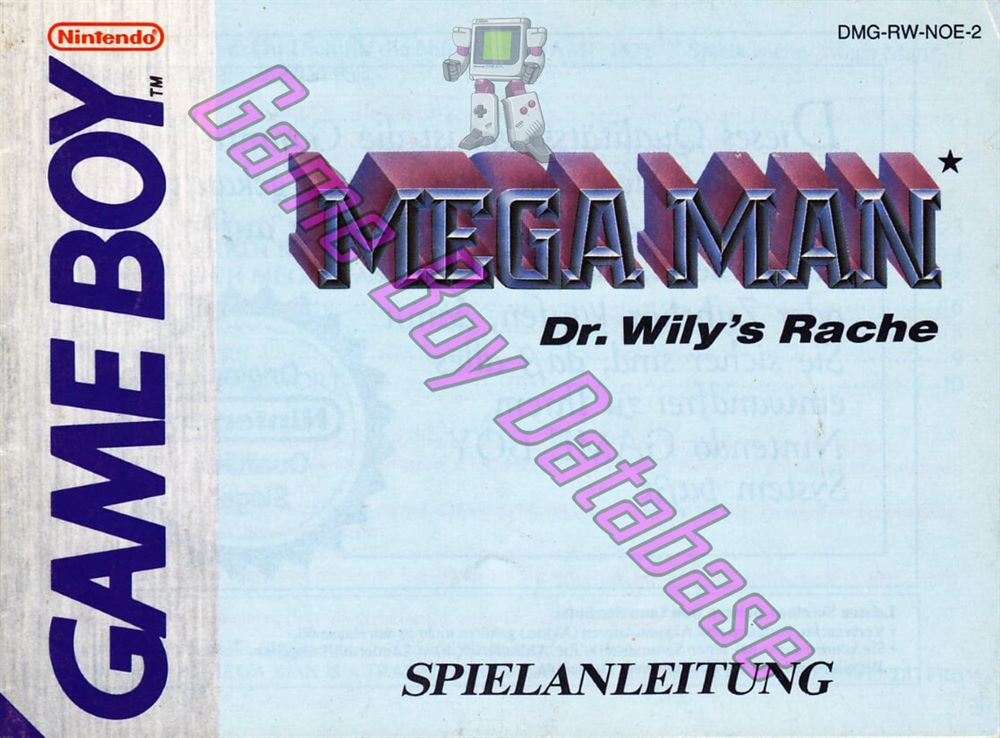 Mega Man Dr. Wily’s Rache NOE-2 Front of the booklet