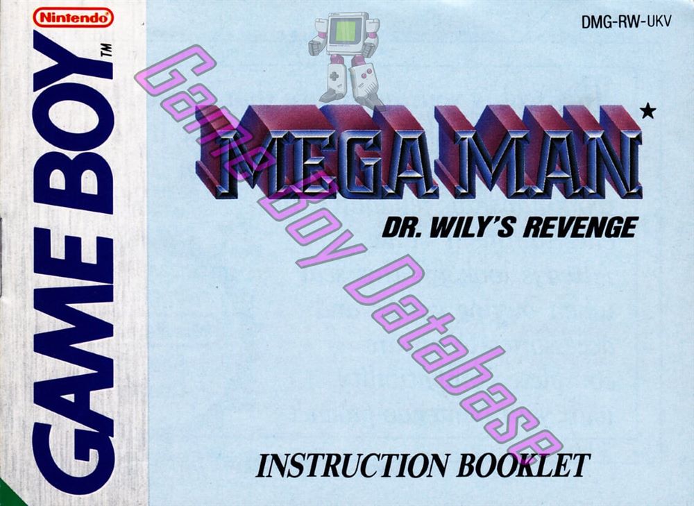 Mega Man Dr. Wily's Revenge UKV Front of the booklet