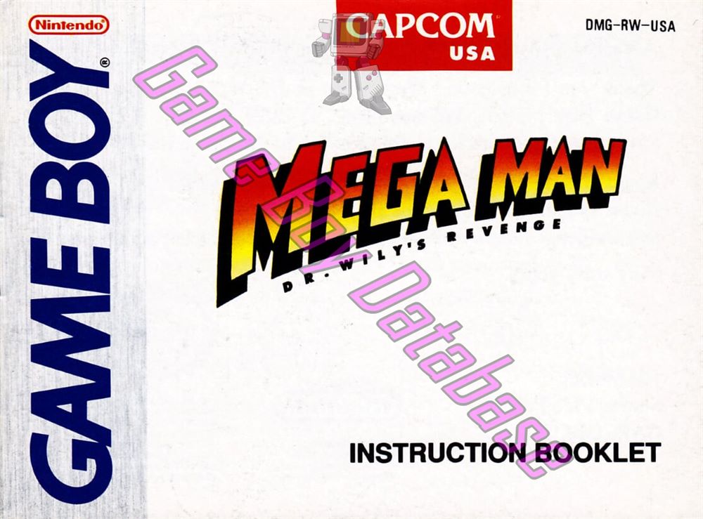 Mega Man Dr. Wily's Revenge USA Front of the booklet