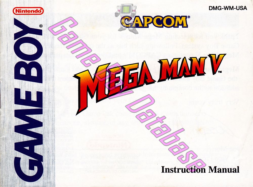 Mega Man V USA Front of the booklet