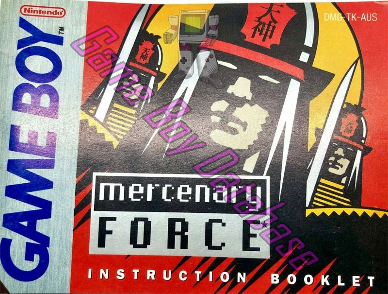 Mercenary Force AUS Front of the booklet