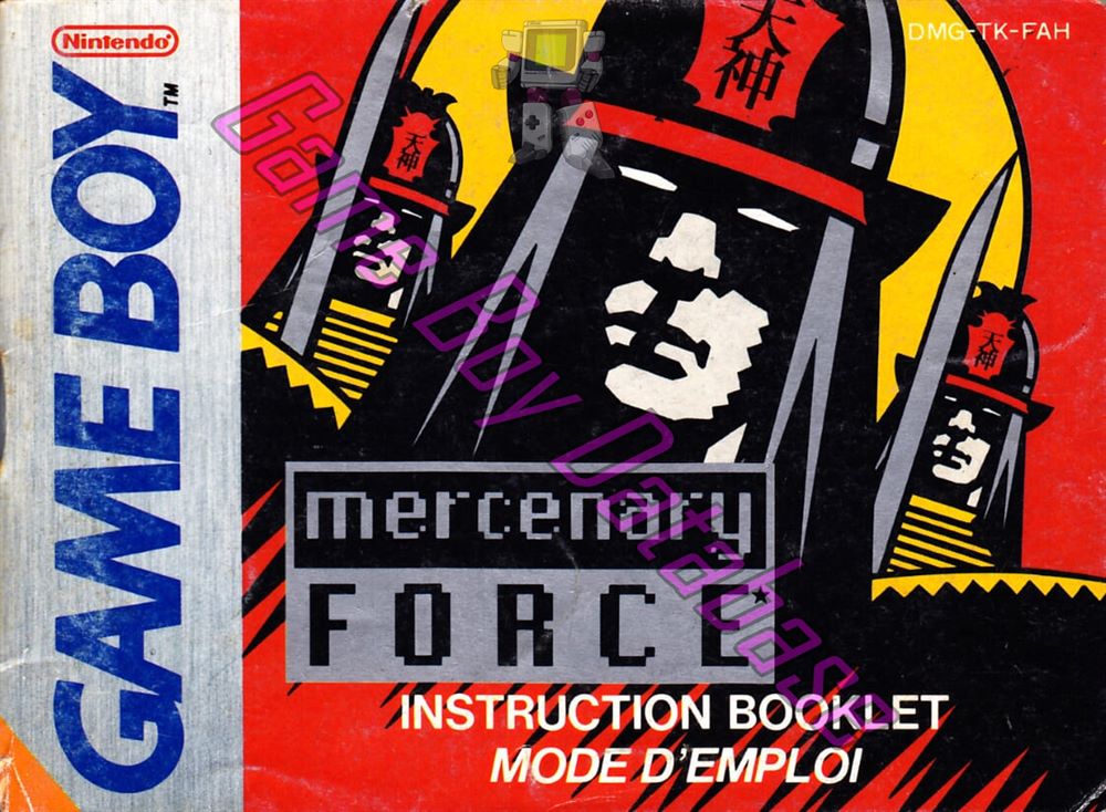 Mercenary Force FAH Front of the booklet