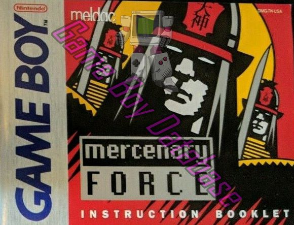 Mercenary Force USA Front of the booklet