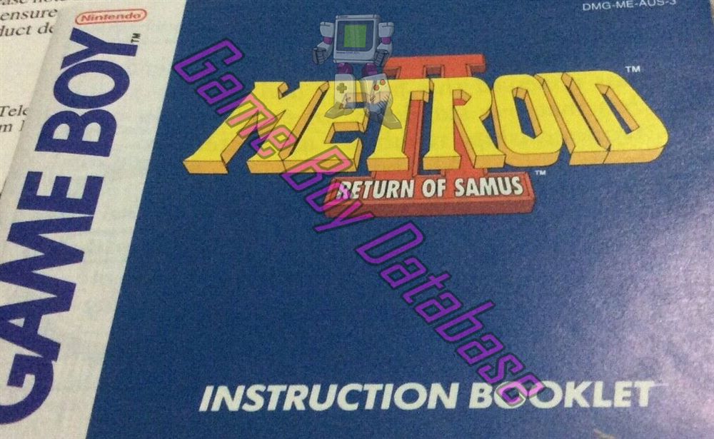 Metroid II Return of Samus AUS-1 Front of the booklet