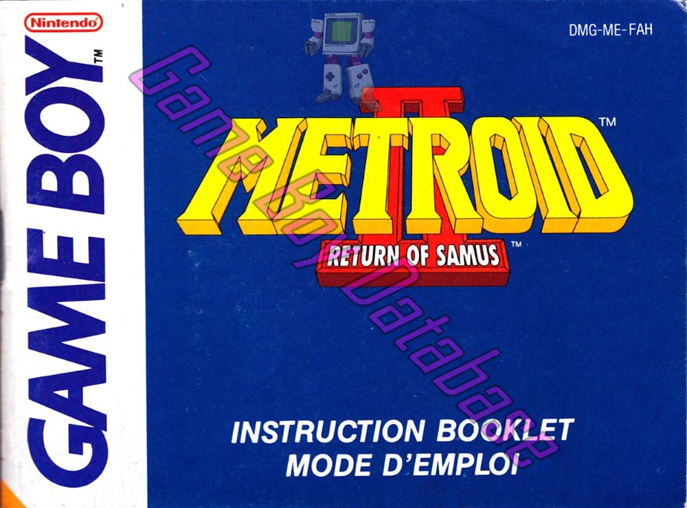 Metroid II Return of Samus FAH Front of the booklet