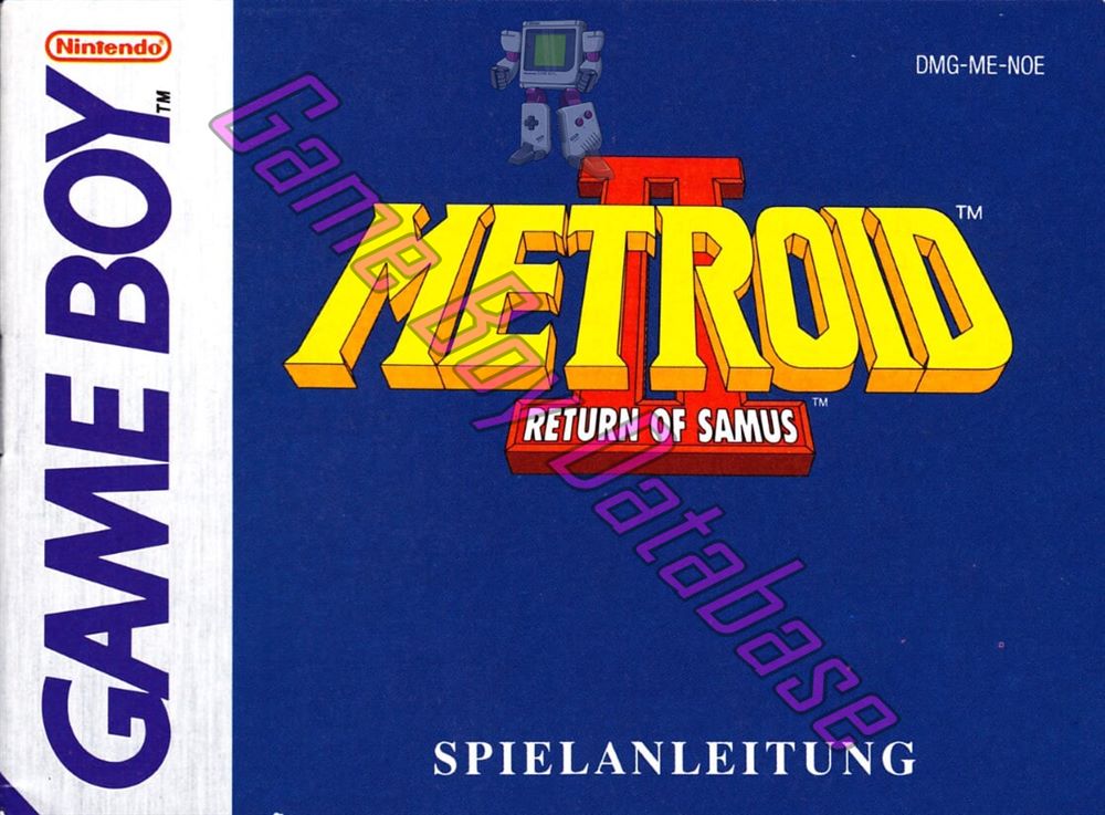 Metroid II Return of Samus NOE Front of the booklet