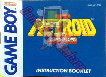 Metroid II Return of Samus SCN Front of the booklet