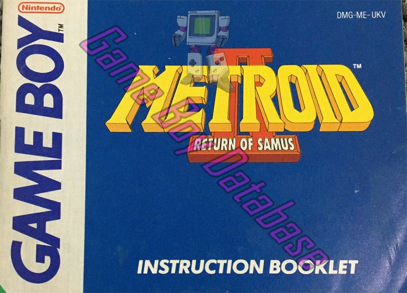 Metroid II Return of Samus UKV Front of the booklet