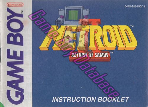 Metroid II Return of Samus UKV-1 Front of the booklet