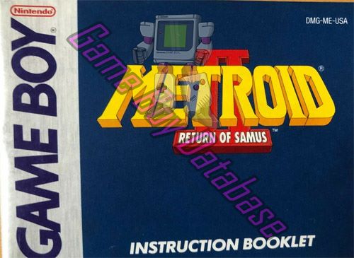 Metroid II Return of Samus USA Front of the booklet