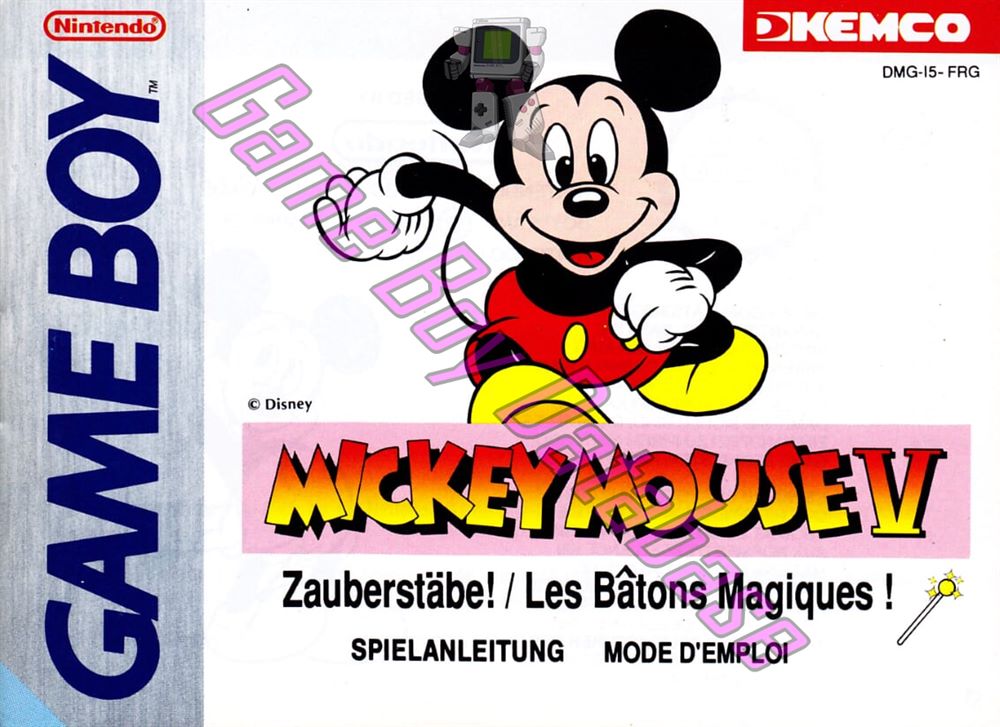 Mickey Mouse V - Zauberstabe - Les batons magiques FRG Front of the booklet