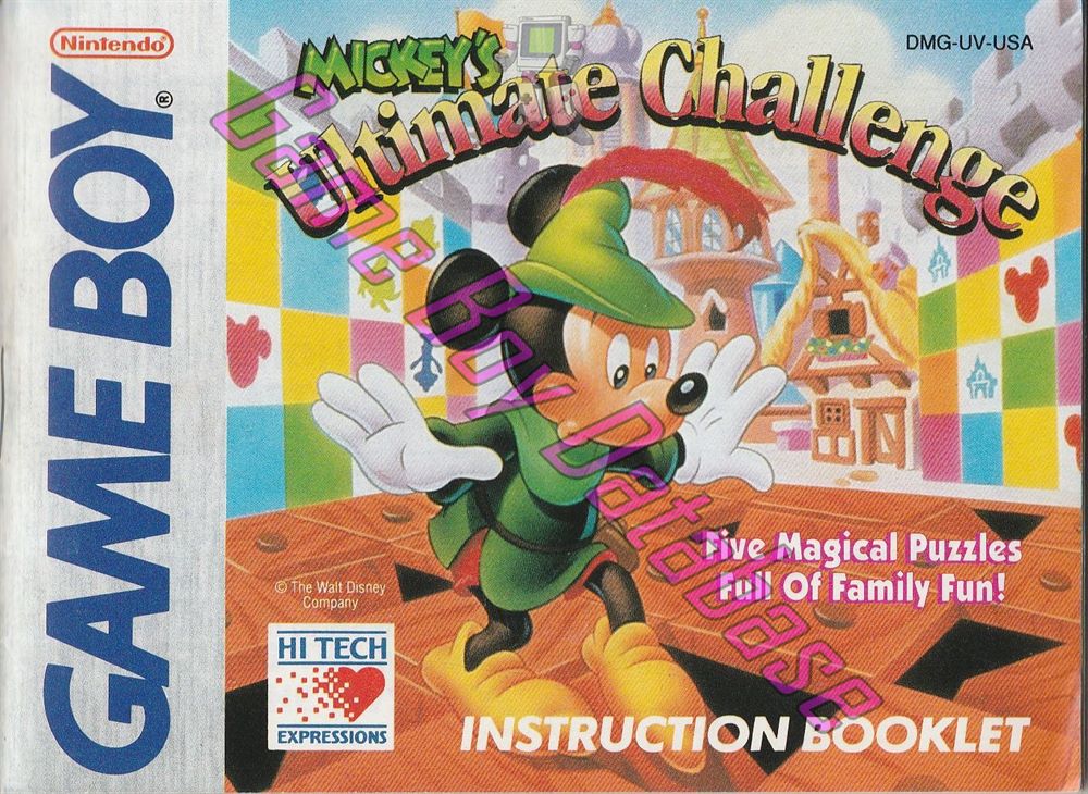 Mickey's Ultimate Challenge USA Front of the booklet