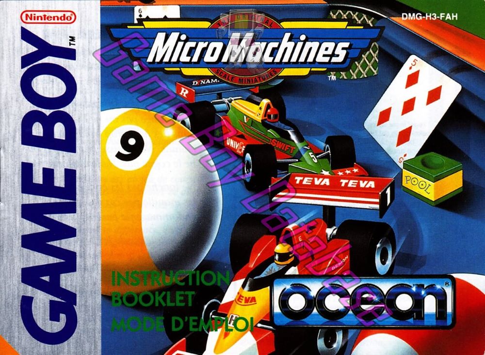 Micro Machines FAH Front of the booklet