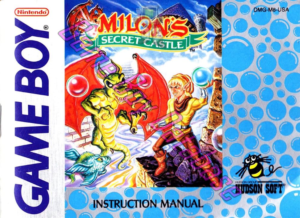 Milon's Secret Castle USA Front of the booklet