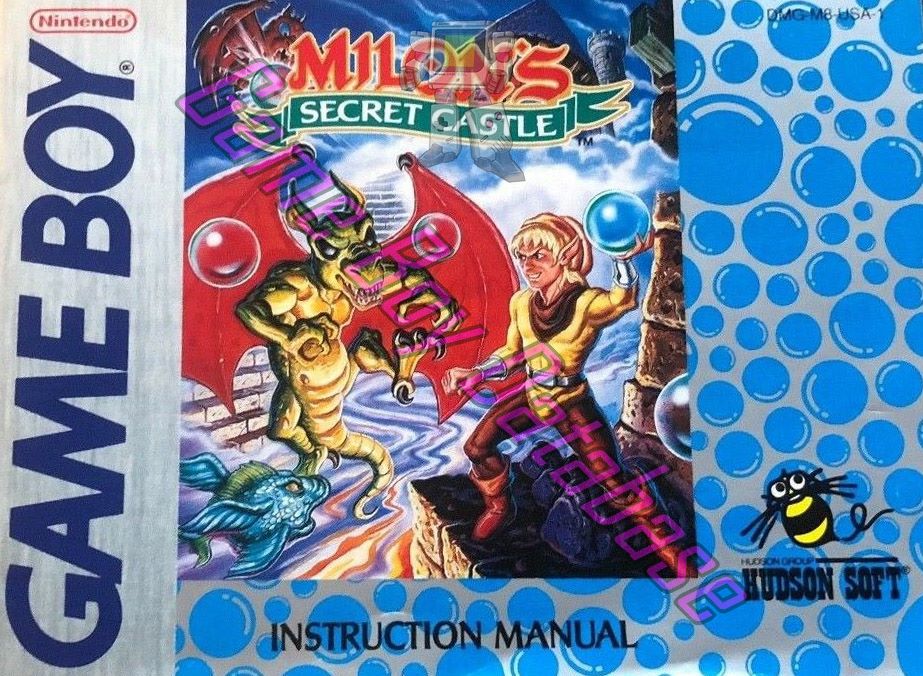 Milon's Secret Castle USA-1 Front of the booklet