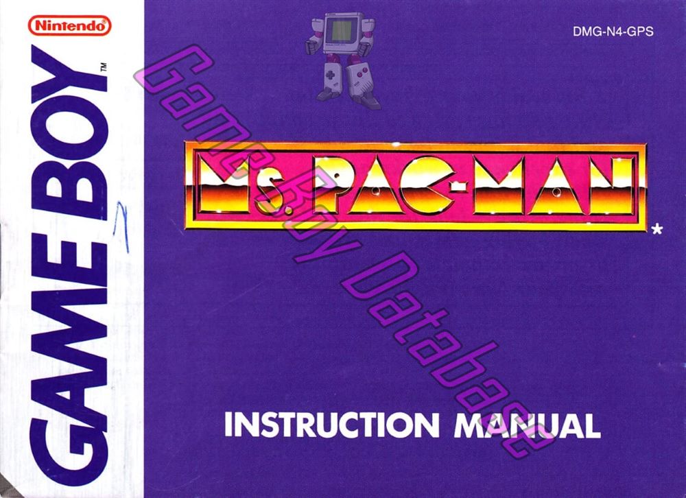 Ms. Pac-Man GPS Front of the booklet