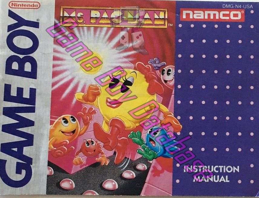 Ms. Pac-Man USA Front of the booklet