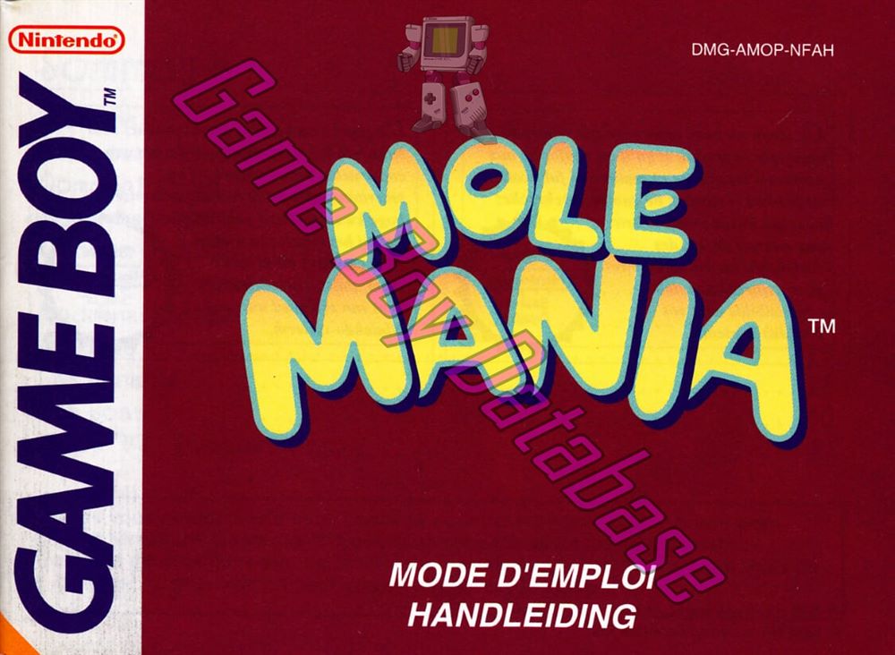 Mole Mania NFAH Front of the booklet