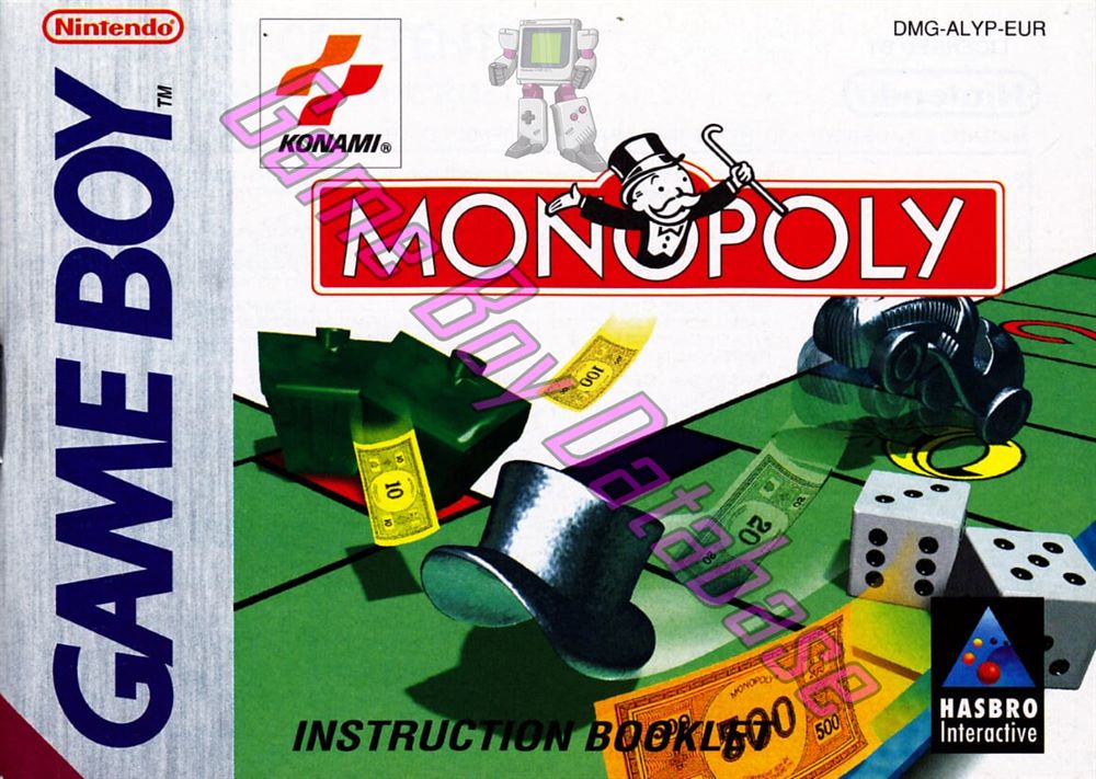 Monopoly EUR Front of the booklet