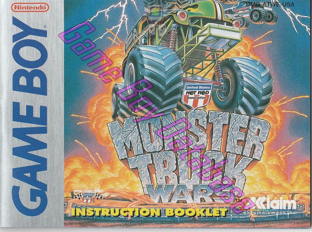 Monster Truck wars USA Front of the booklet