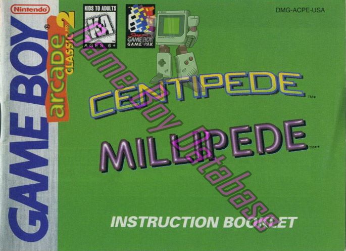 Arcade Classic no.2 Centipede - Millipede USA Front of the booklet