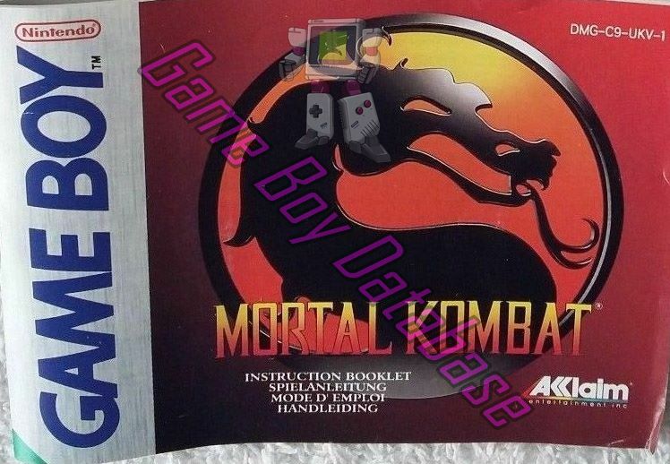 Mortal Kombat UKV-2 Front of the booklet