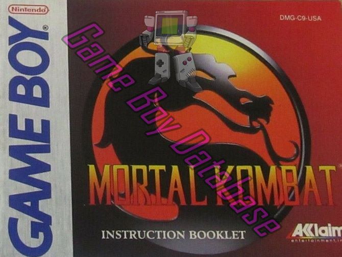 Mortal Kombat USA Front of the booklet