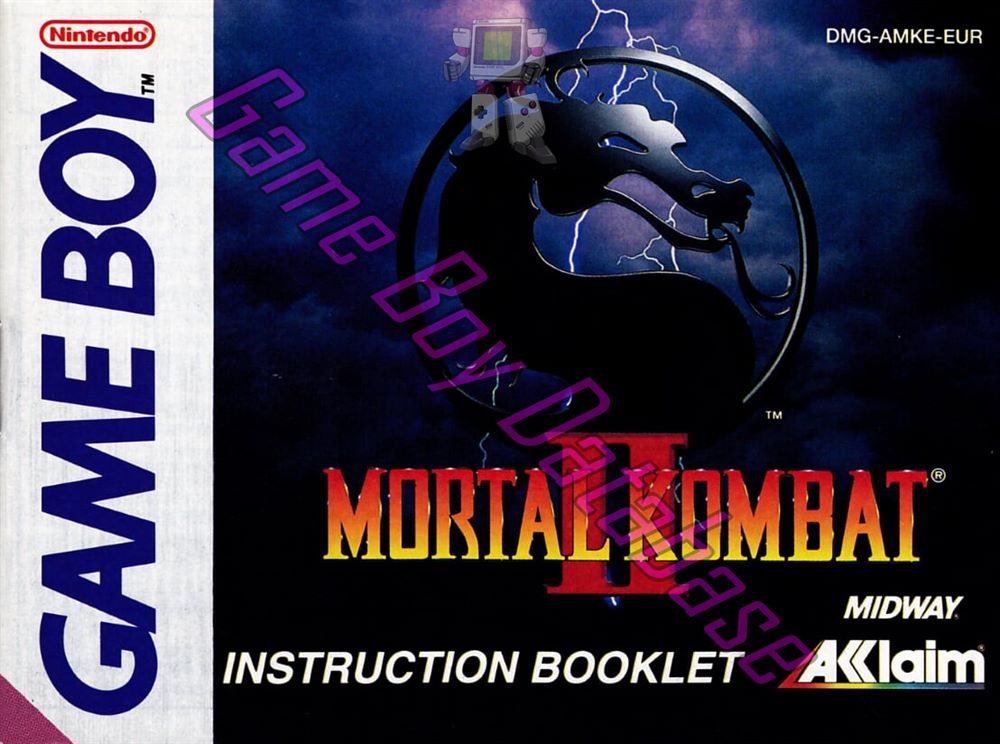 Mortal Kombat II EUR Front of the booklet