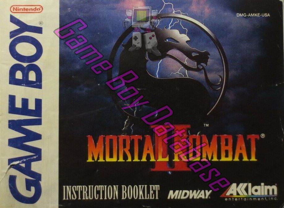 Mortal Kombat II USA Front of the booklet