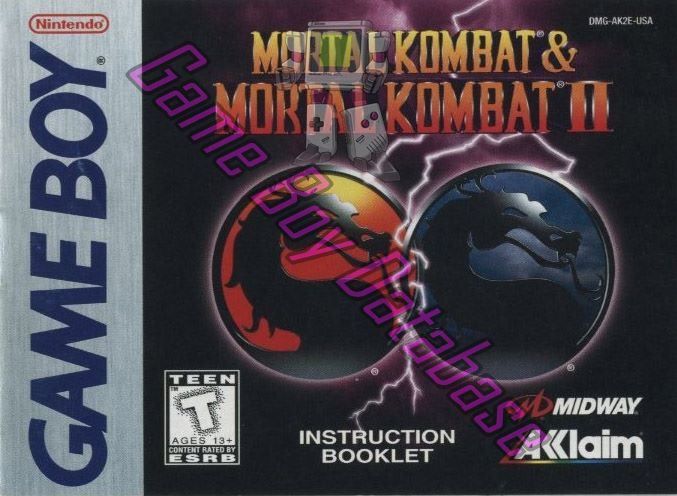 Mortal Kombat & Mortal Kombat II USA Front of the booklet