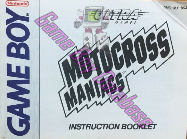 Motocross Maniacs USA Front of the booklet