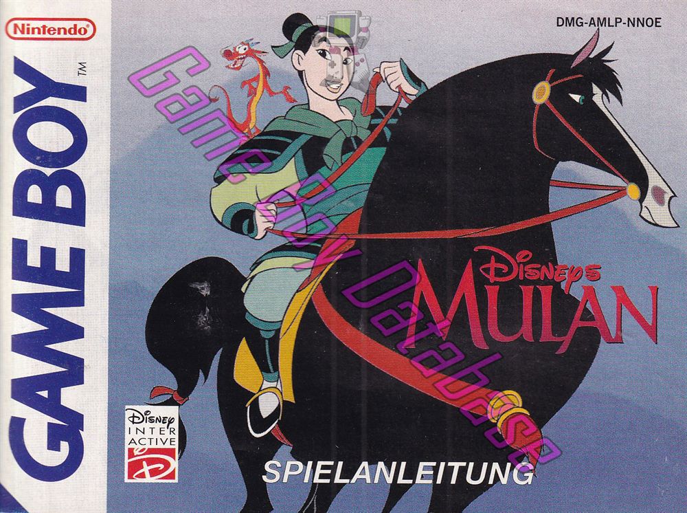 Mulan (Disney's) NNOE Front of the booklet