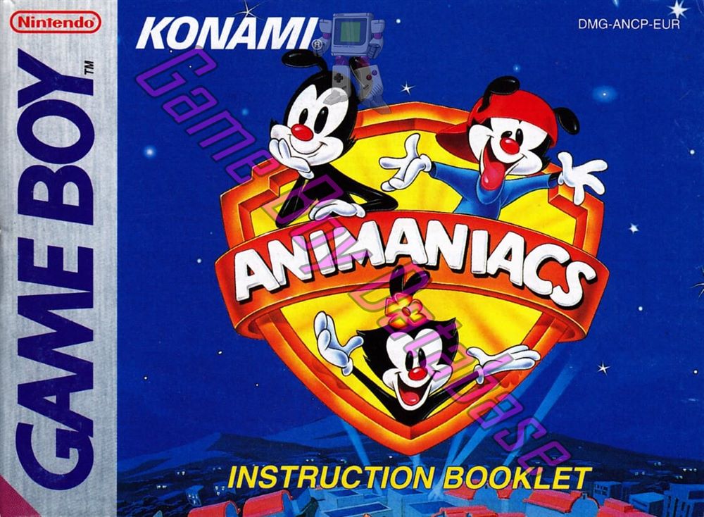 Animaniacs EUR Front of the booklet