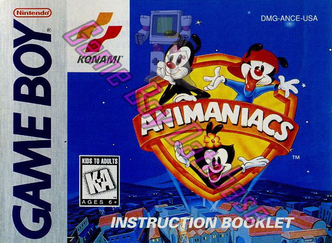 Animaniacs USA Front of the booklet