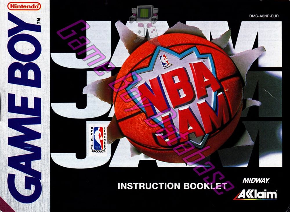 NBA Jam EUR Front of the booklet