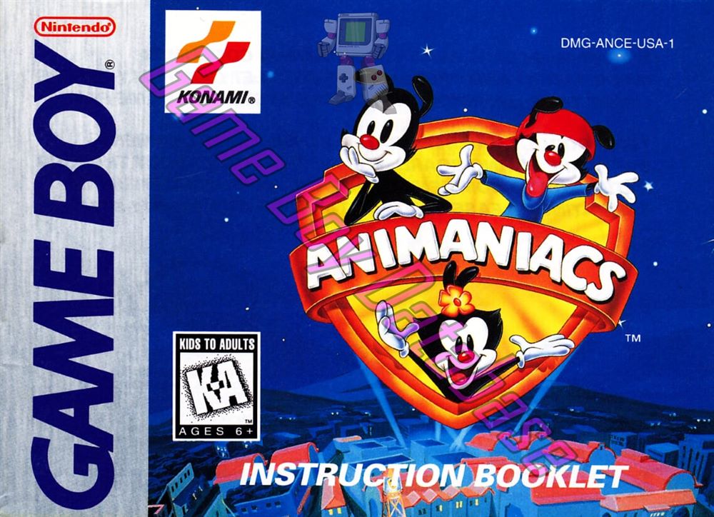 Animaniacs USA-1 Front of the booklet