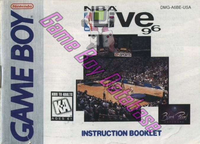 NBA Live 96 USA Front of the booklet