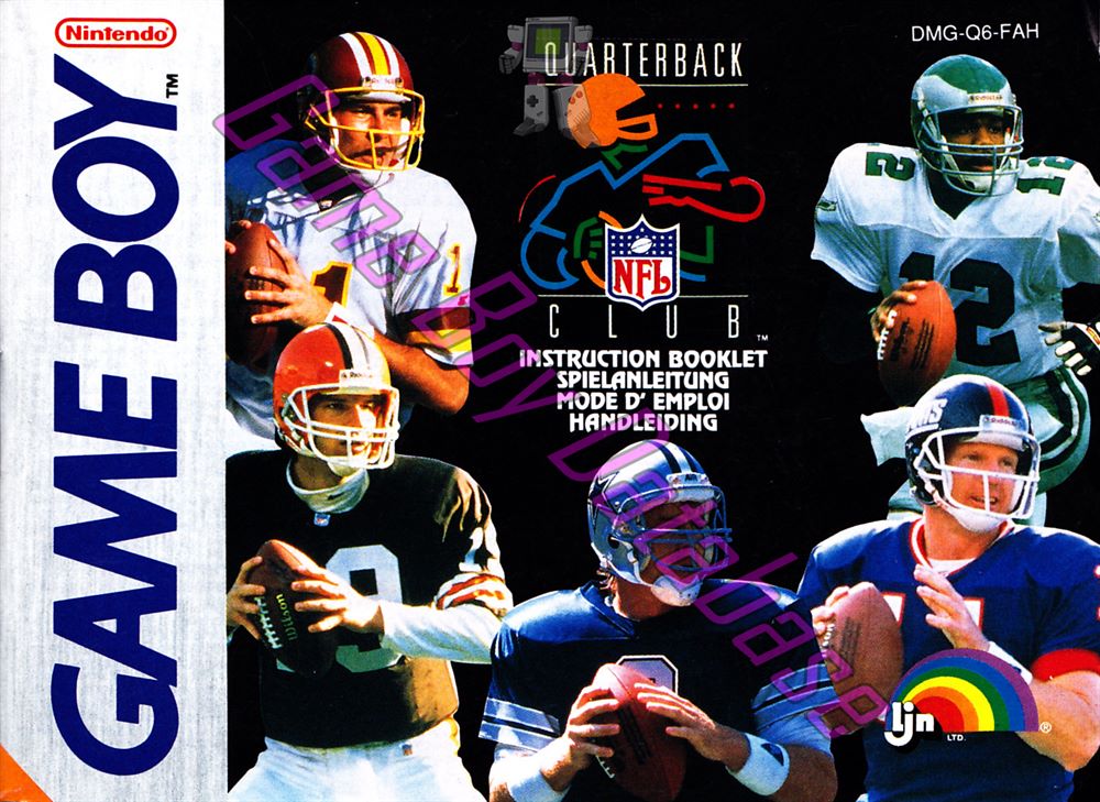 NFL Quarterback Club FAH Front of the booklet