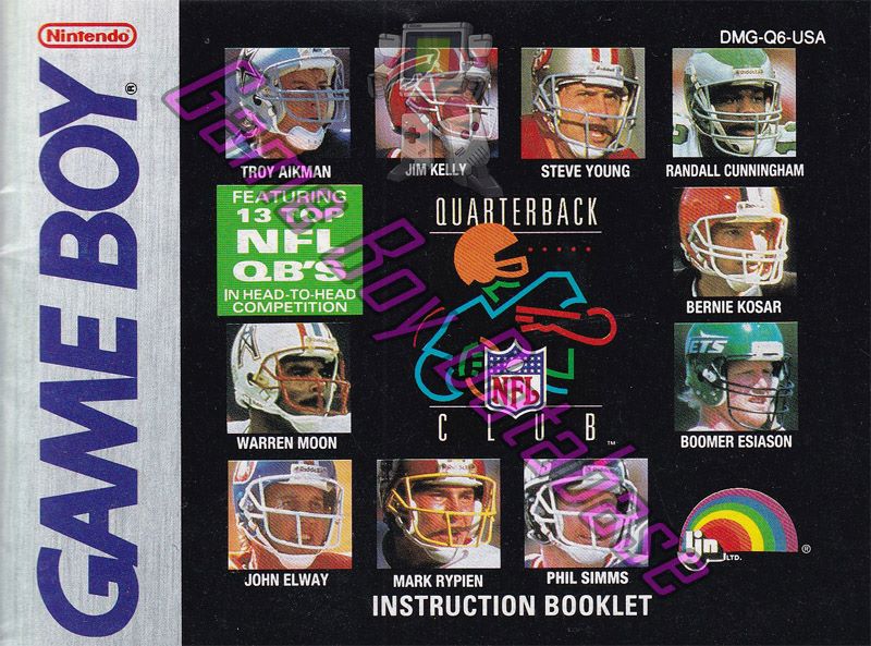 NFL Quarterback Club USA Front of the booklet