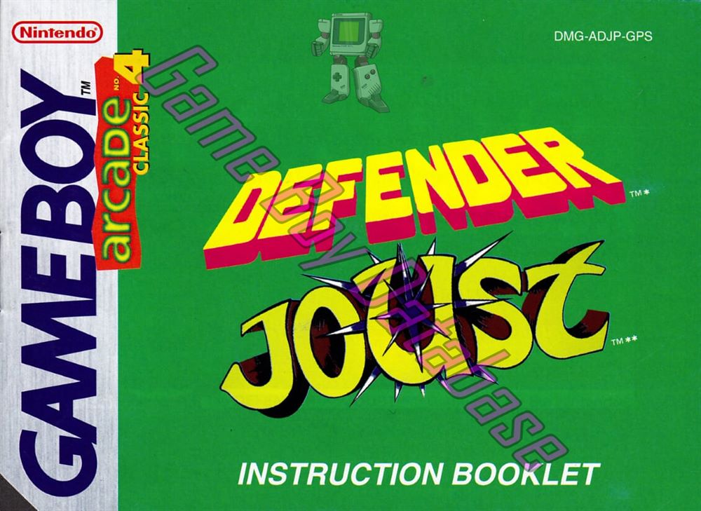 Arcade Classic no.4 Defender - Joust GPS Front of the booklet