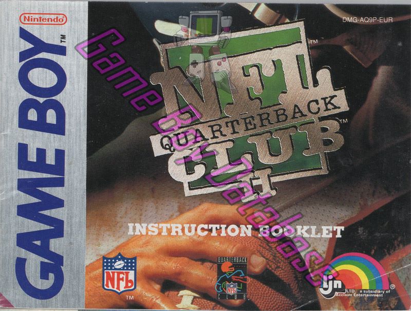 NFL Quarterback Club 2 EUR Front of the booklet