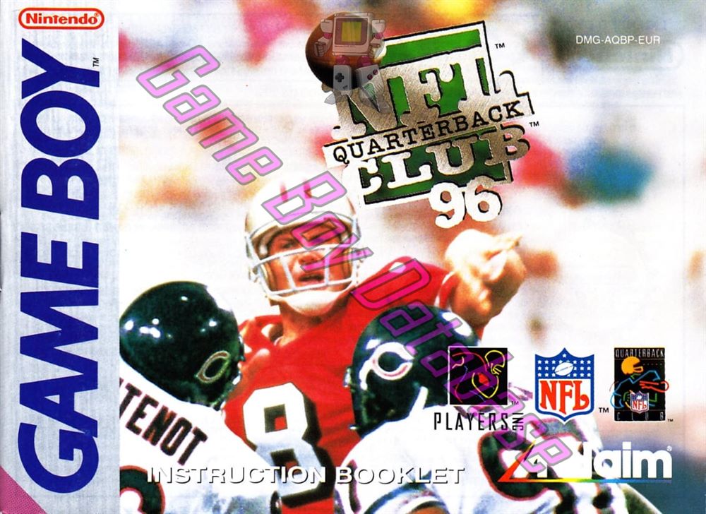 NFL Quarterback Club 96 EUR Front of the booklet