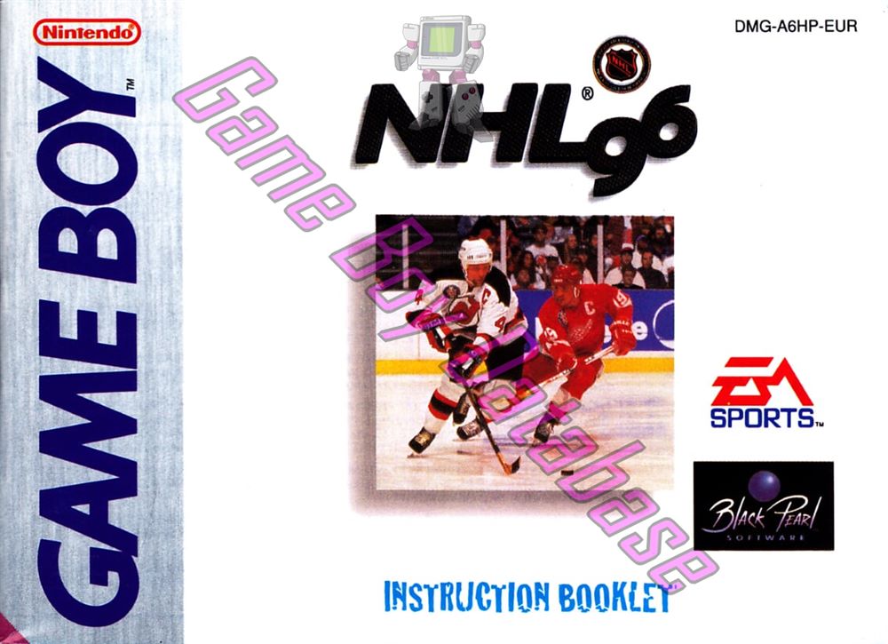 NHL 96 EUR Front of the booklet