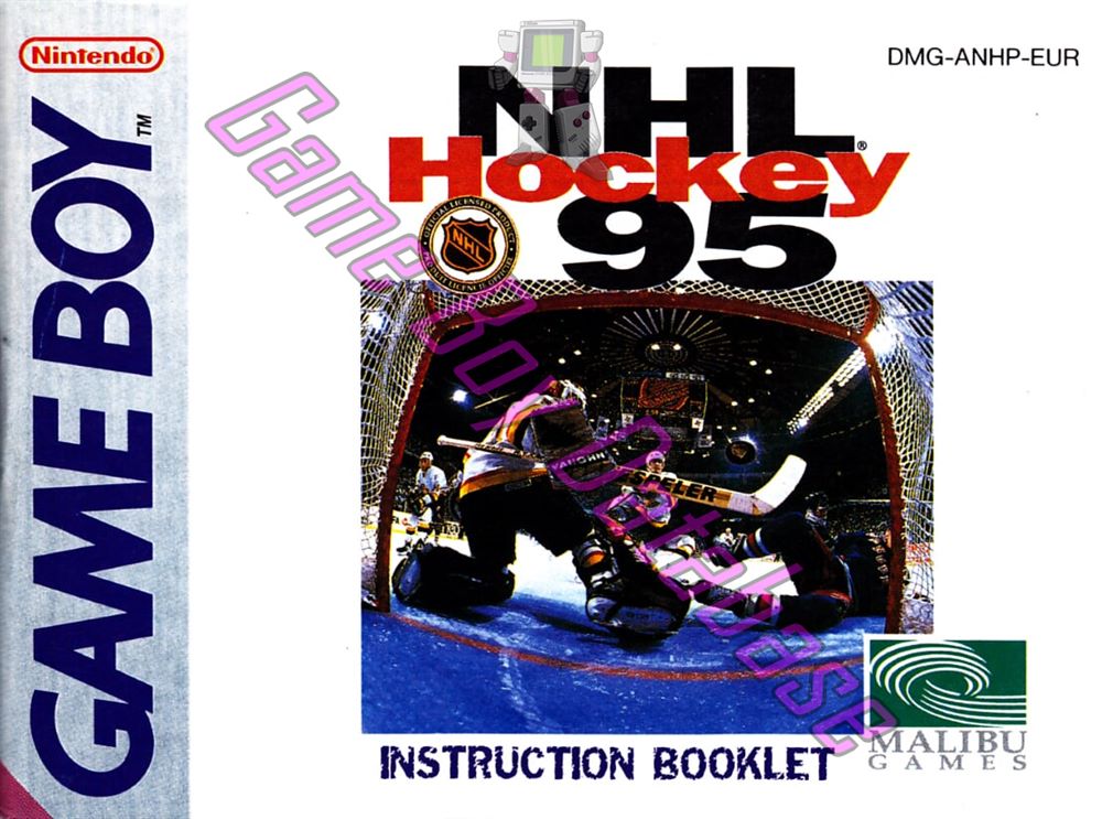 NHL Hockey 95 EUR Front of the booklet