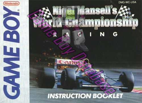 Nigel Mansell’s World Championship USA Front of the booklet