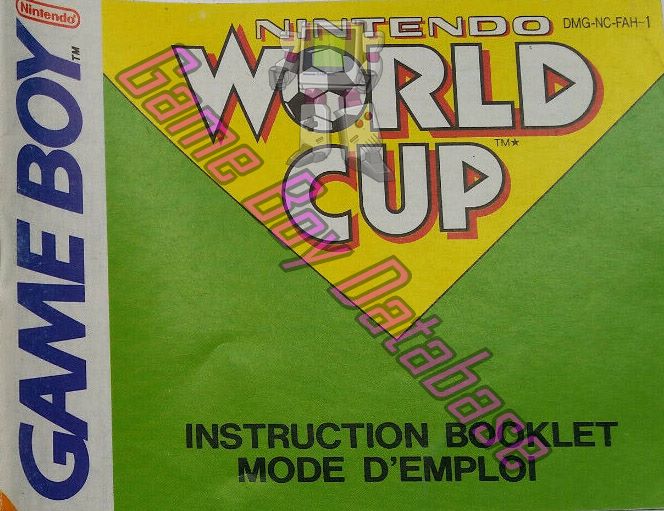 Nintendo World Cup FAH-1 Front of the booklet