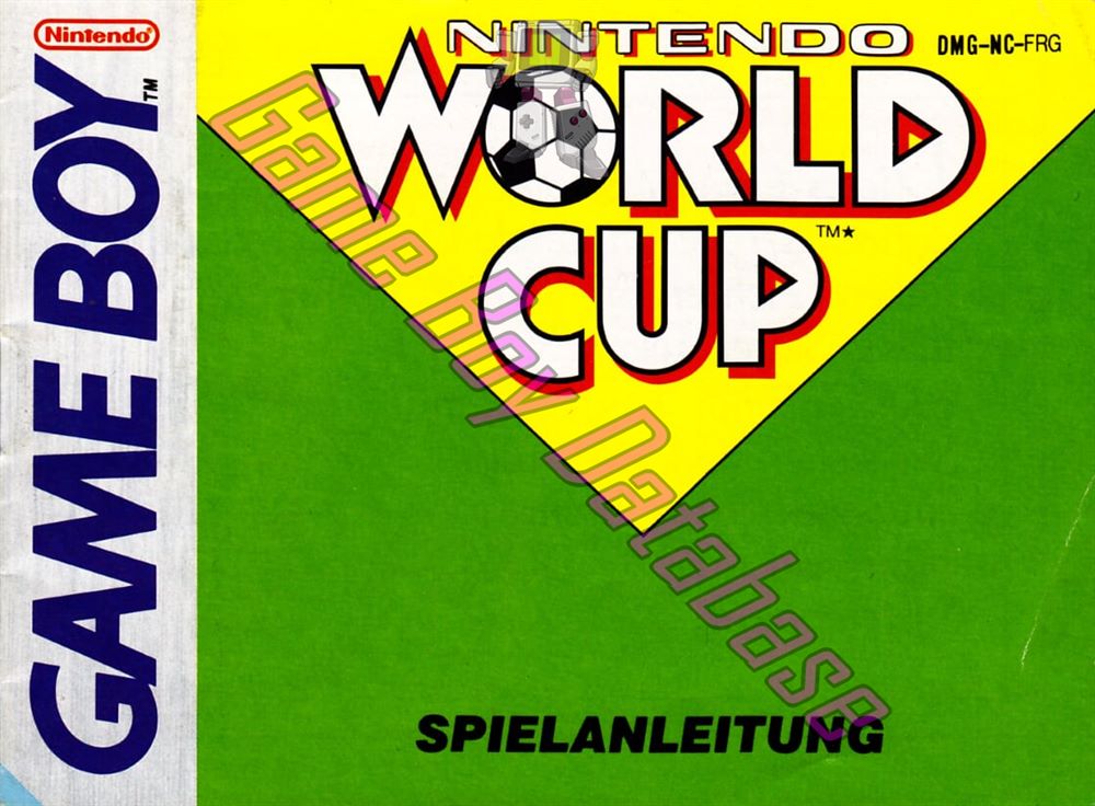 Nintendo World Cup FRG Front of the booklet