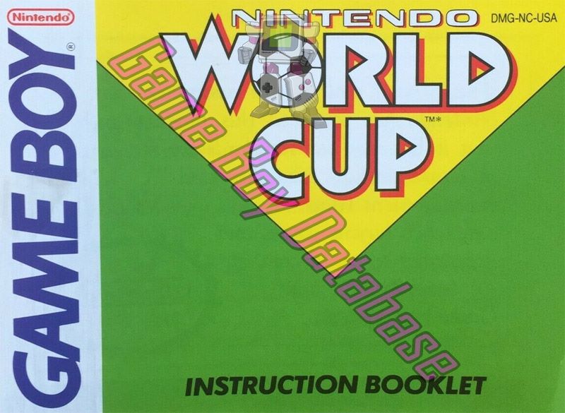 Nintendo World Cup USA Front of the booklet