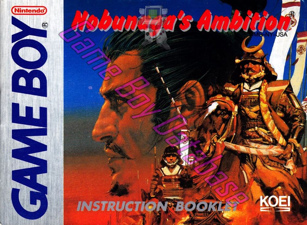 Nobunaga's Ambition USA Front of the booklet